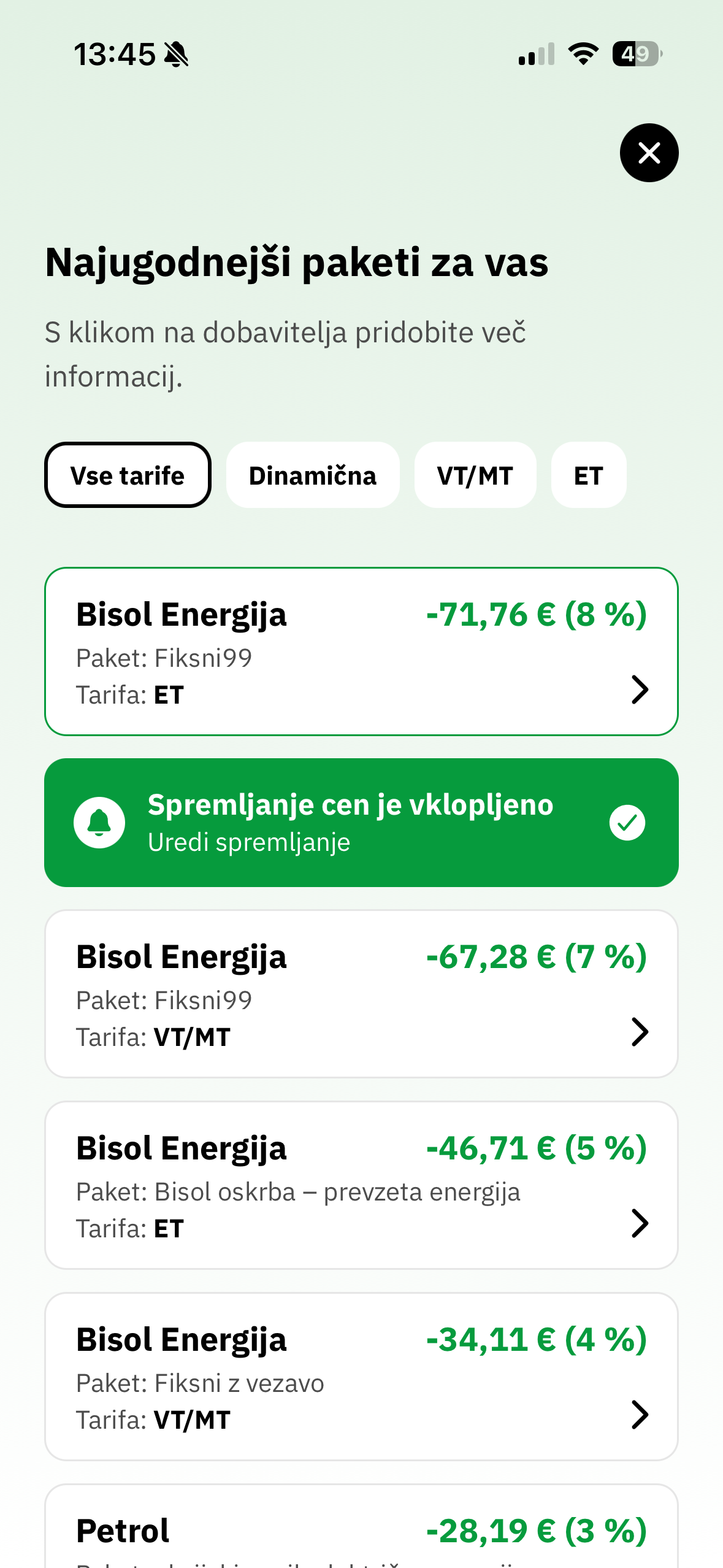 Najugodnejše tarife za vas v aplikaciji Tarifnik